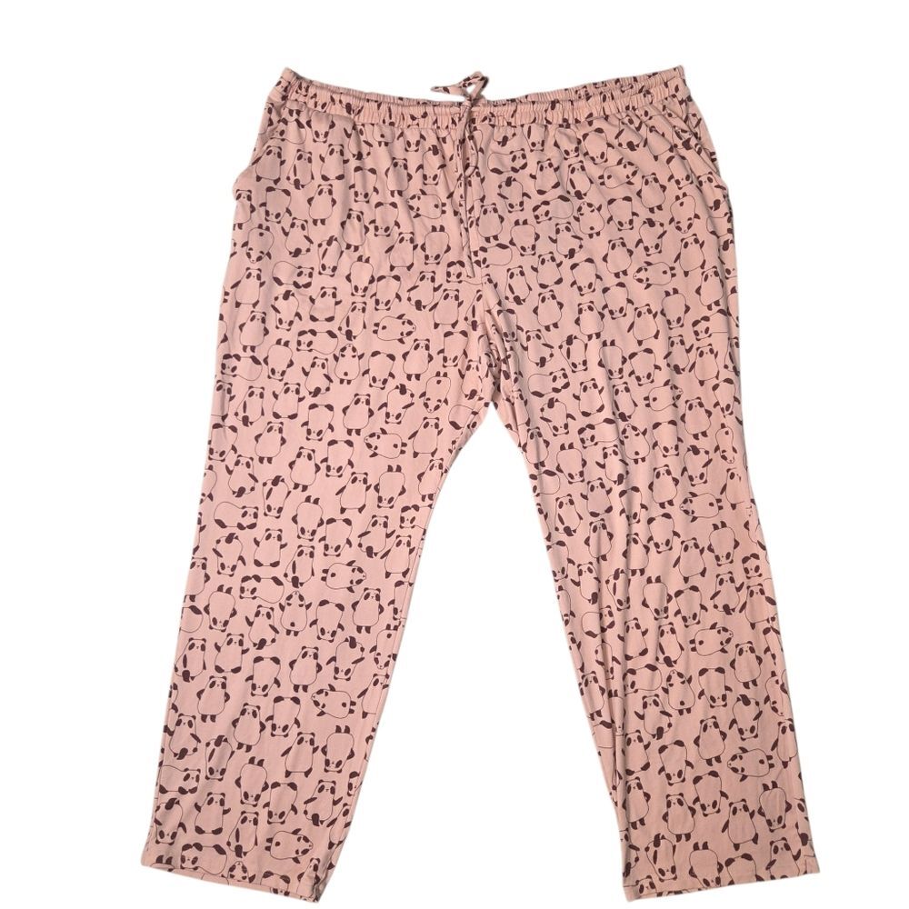 Anybody QVC Panda Print Drawstring Pajama Lounge Pants Size 2XP